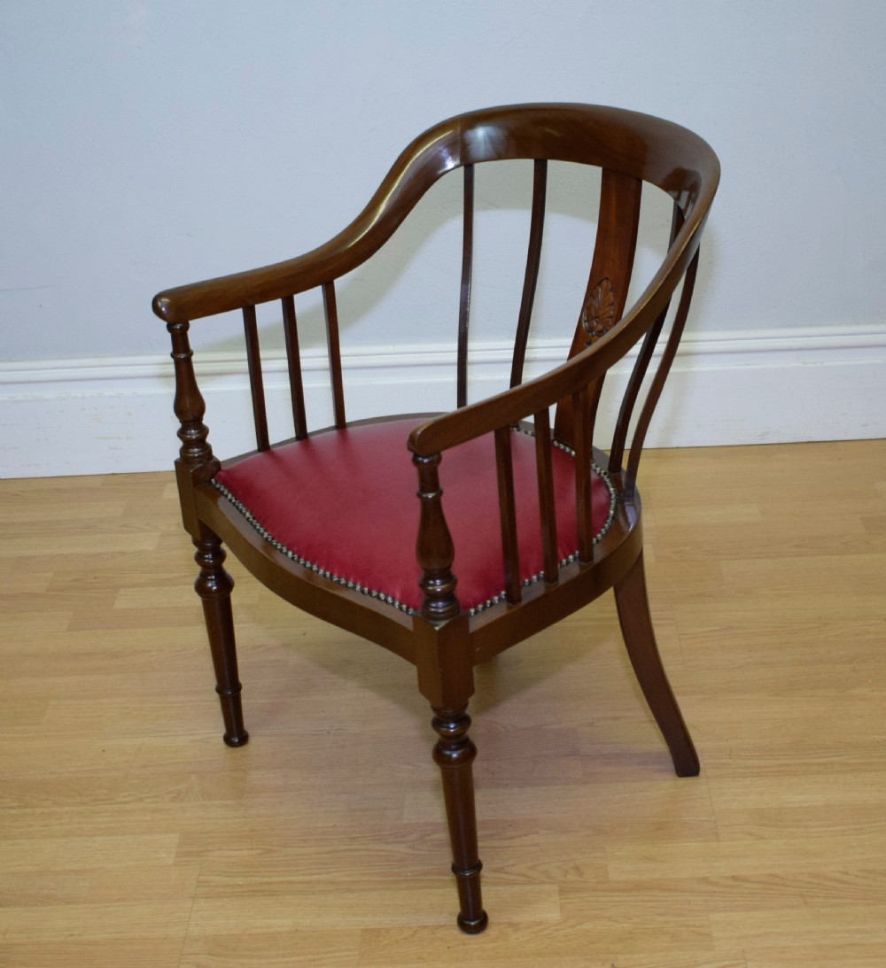 Antique Mahogany Library Chair