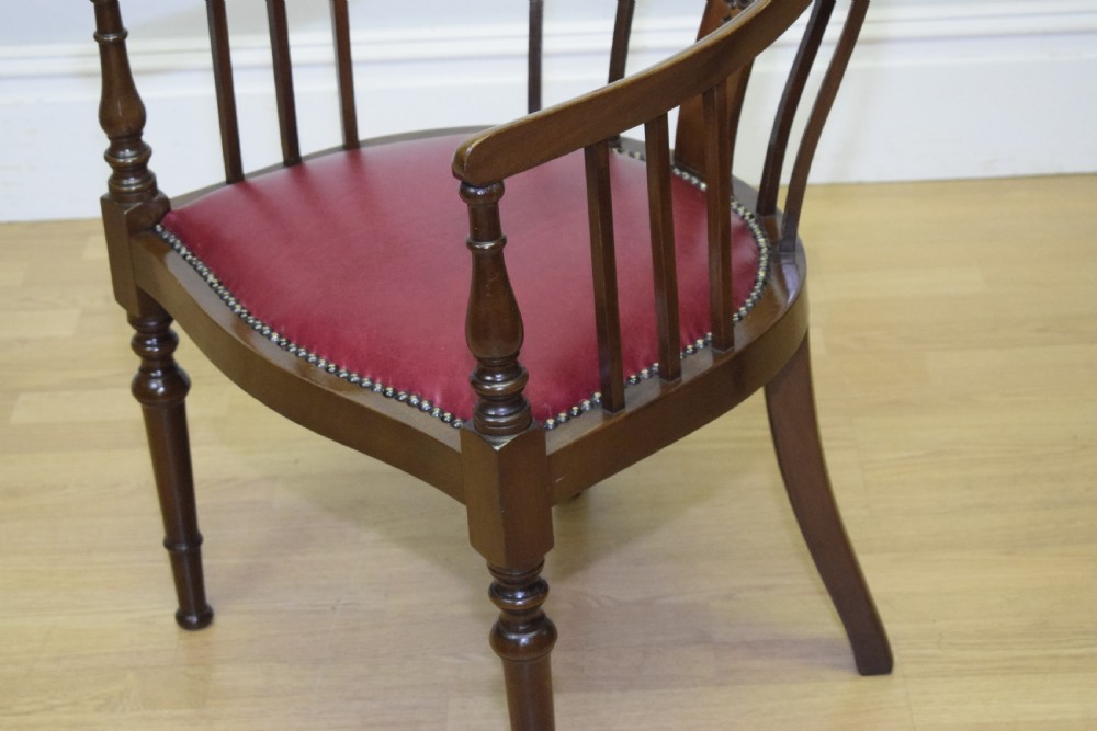 Antique Mahogany Library Chair View II