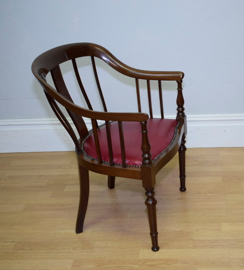 Antique Mahogany Library Chair View VI