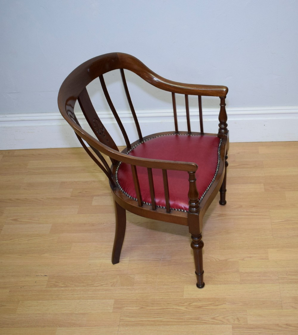 Antique Mahogany Library Chair View VII