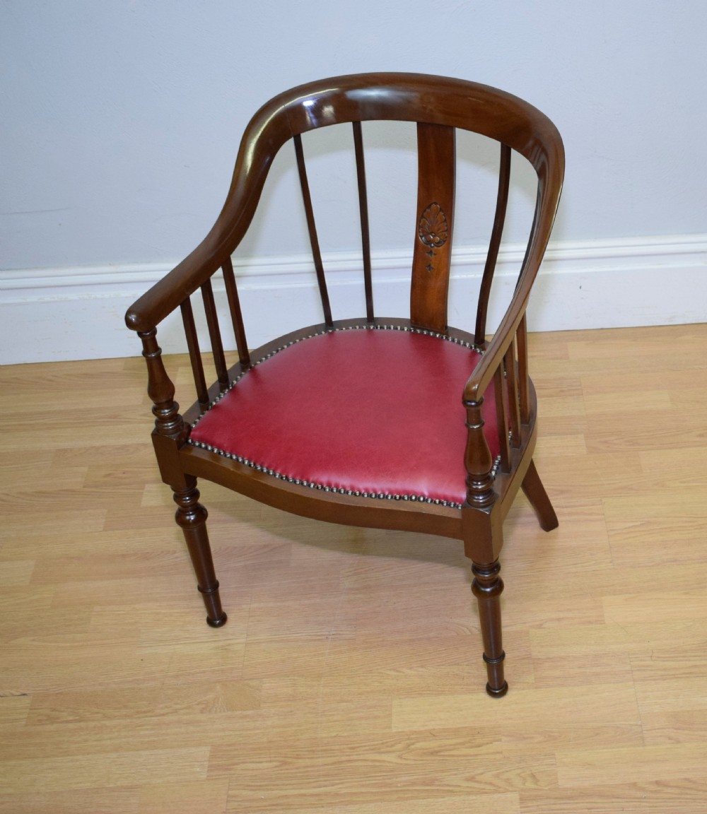 Antique Mahogany Library Chair View IX