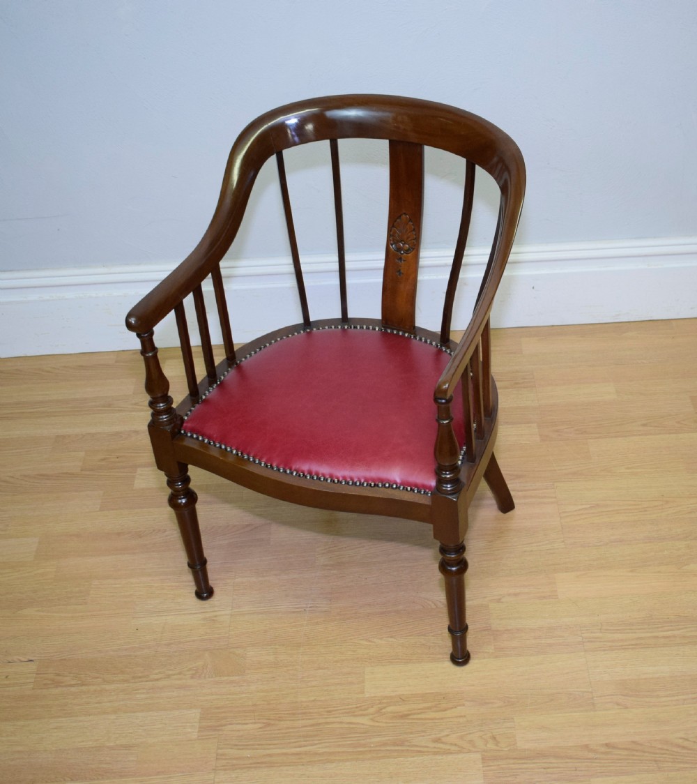 Antique Mahogany Library Chair View X