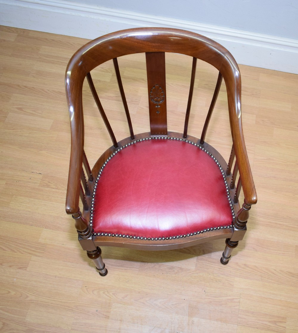 Antique Mahogany Library Chair View XI