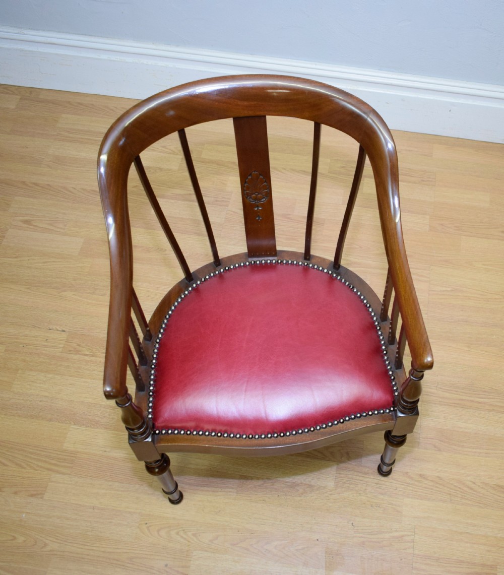 Antique Mahogany Library Chair View XII