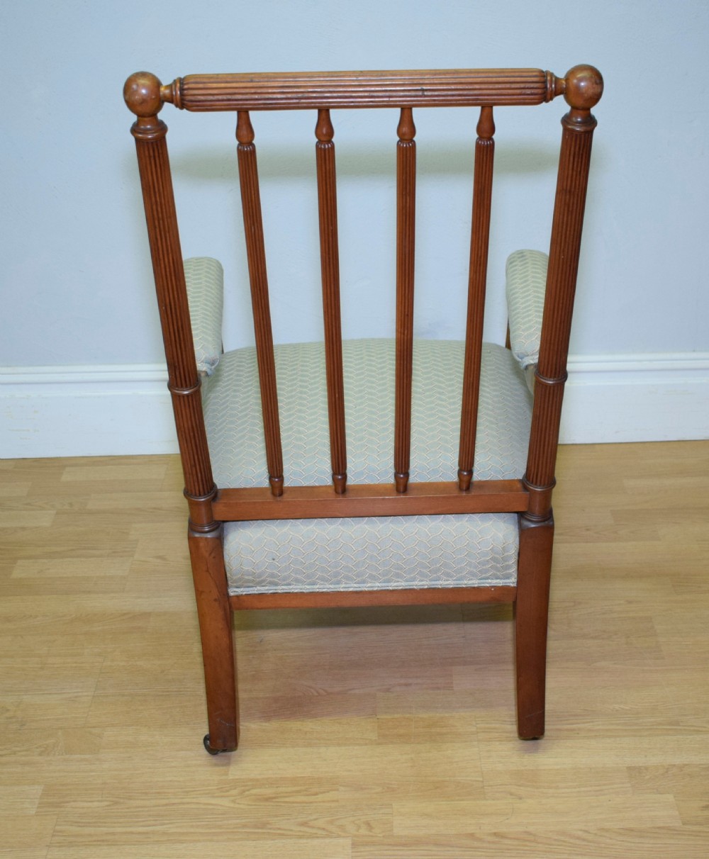 Antique Regency Satinwood Armchair View IX