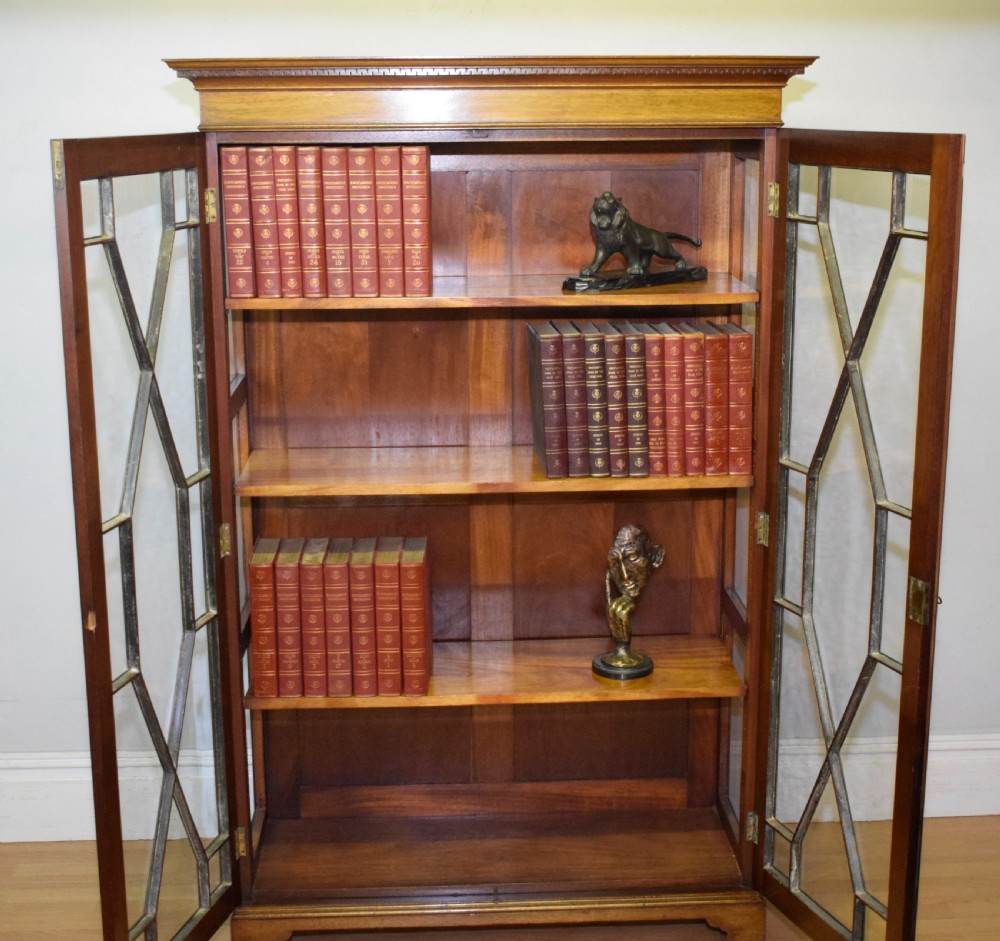 Bookcase Edwardian Mahogany View IX