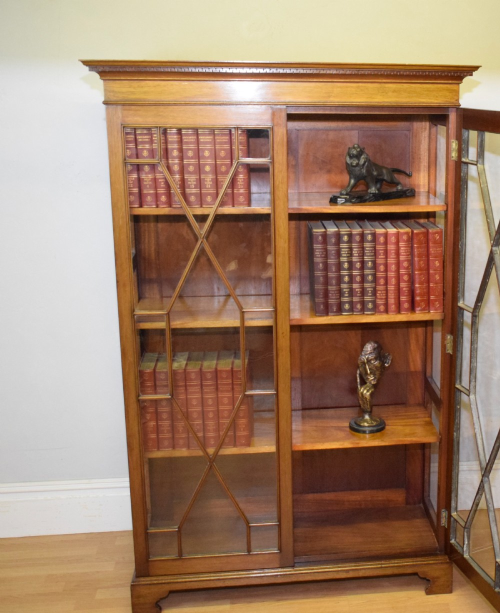  Bookcase Edwardian Mahogany View X