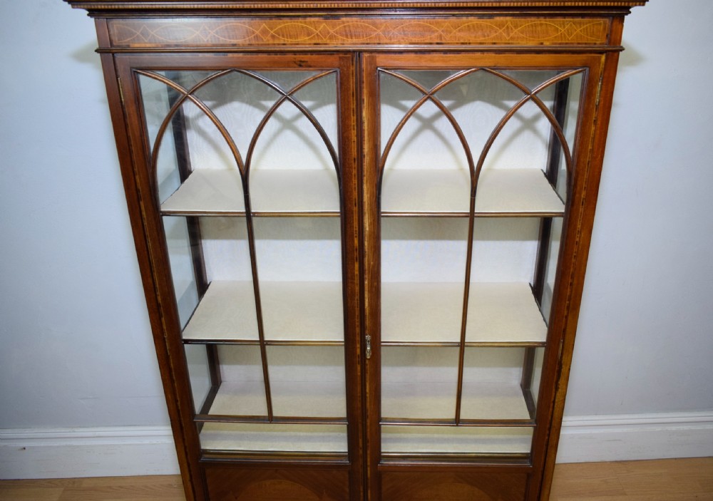 Antique Edwardian Display Cabinet View X