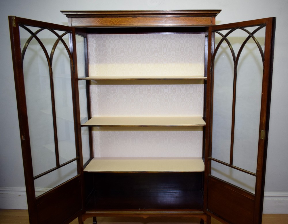 Antique Edwardian Display Cabinet View XI