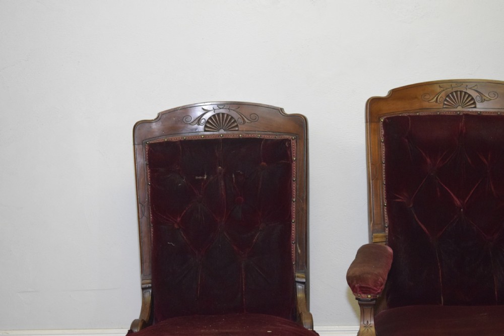 Antique Victorian Lady's & Gent's Chairs View IV