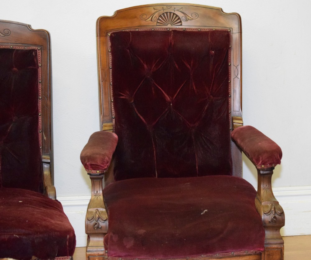 Antique Victorian Lady's & Gent's Chairs View V