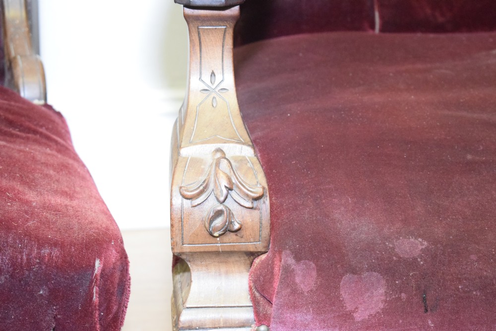 Antique Victorian Lady's & Gent's Chairs View IX