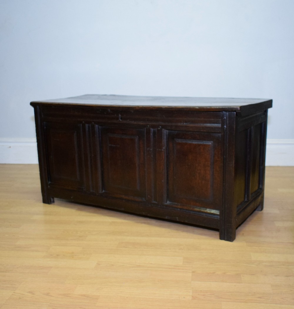 Antique 17th Century Oak Coffer View II