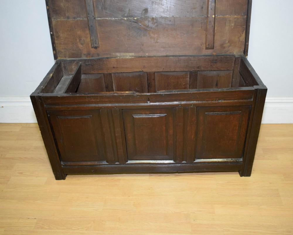 Antique 17th Century Oak Coffer View VIII