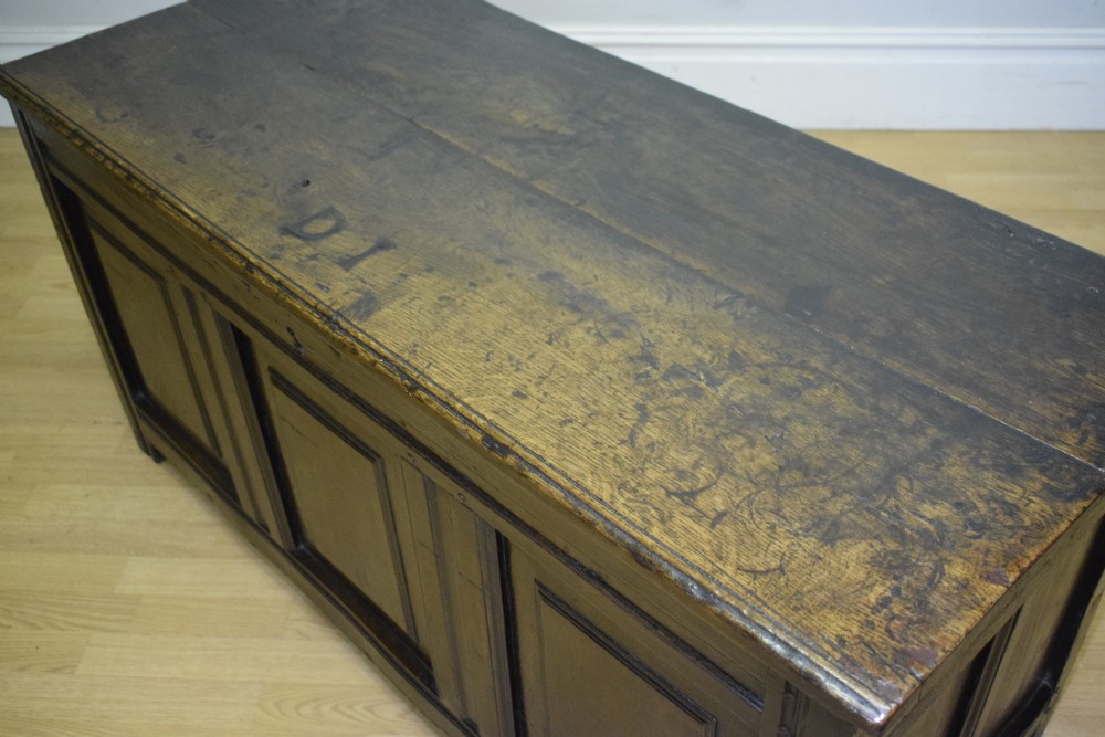 Antique 17th Century Oak Coffer View X