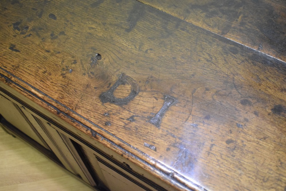 Antique 17th Century Oak Coffer View XI