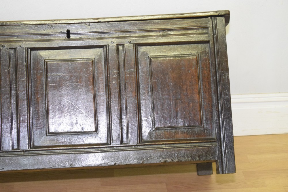 Antique 17th Century Oak Coffer View XX