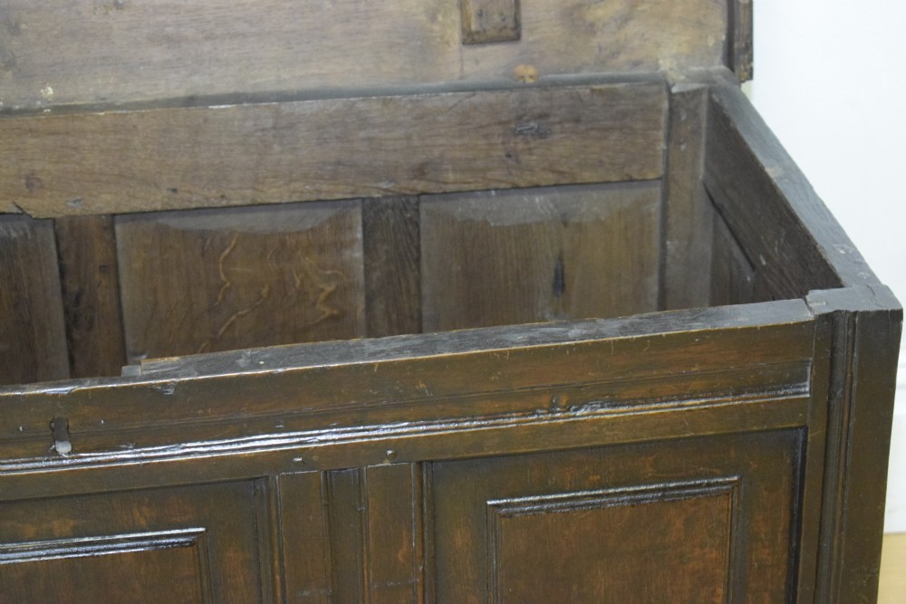 Antique 17th Century Oak Coffer View XXII