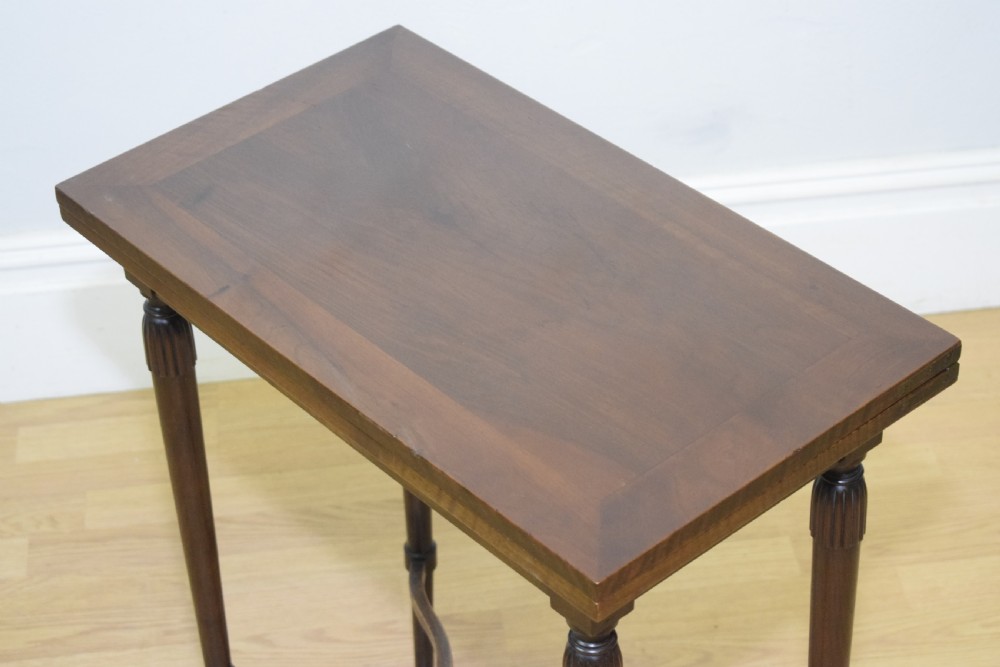Antique Walnut Games Table View XI