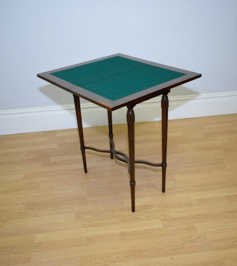 Antique Walnut Games Table View XVI