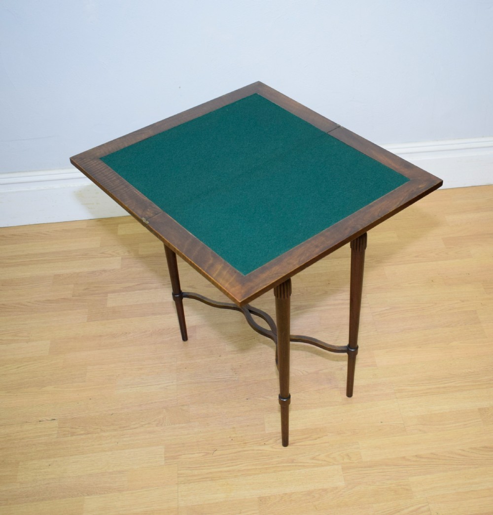 Antique Walnut Games Table View XVII