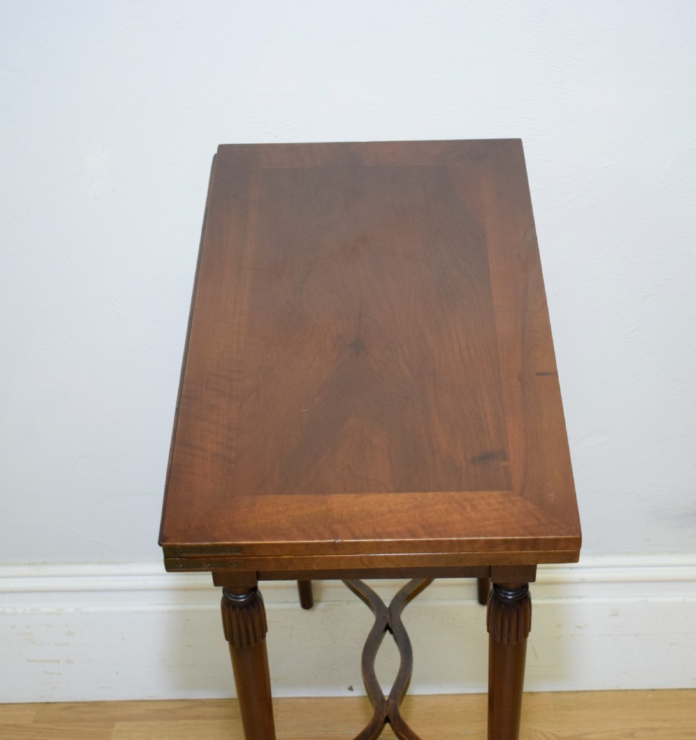 Antique Walnut Games Table View XX
