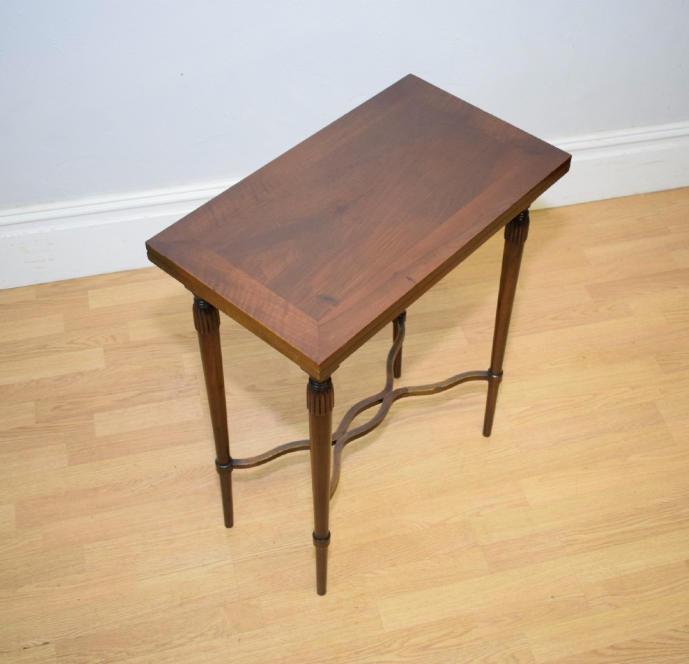 Antique Walnut Games Table View XXI
