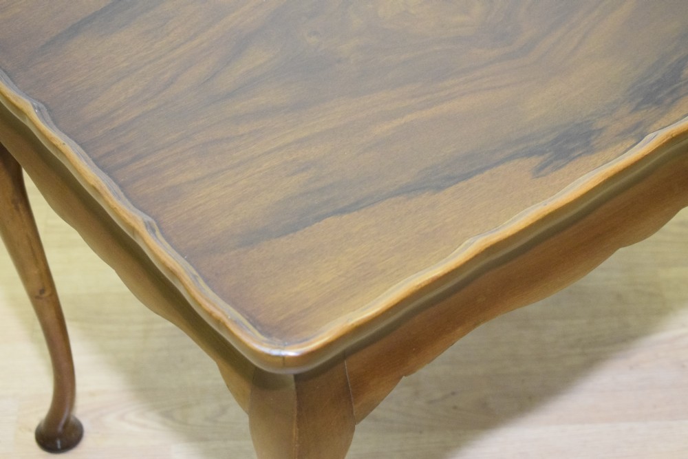Early 20th Century Walnut Coffee Table View V