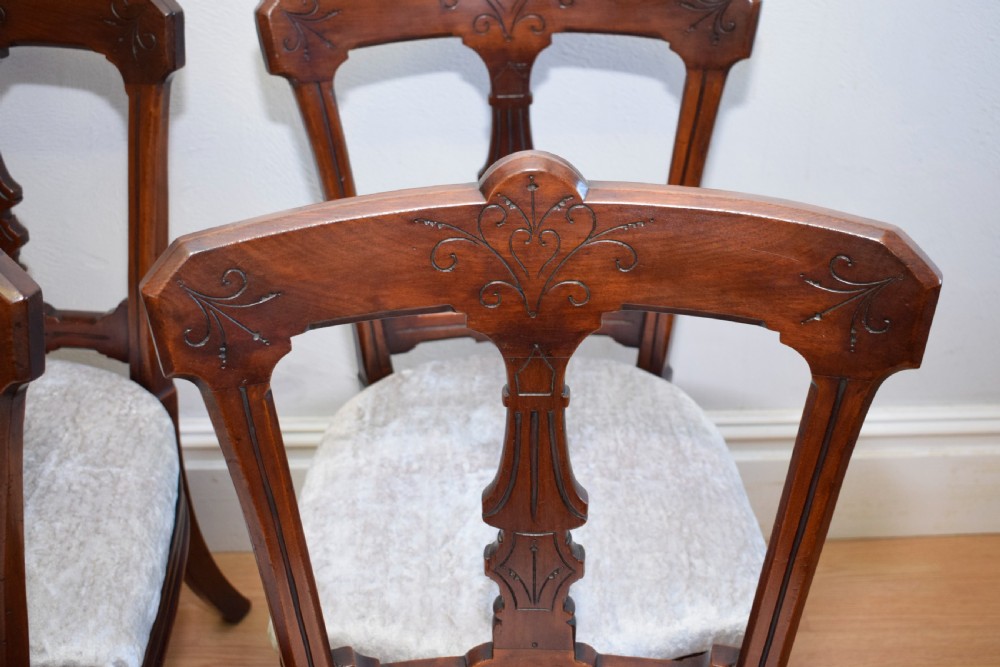 4 Late Victorian Dinning Chairs View III