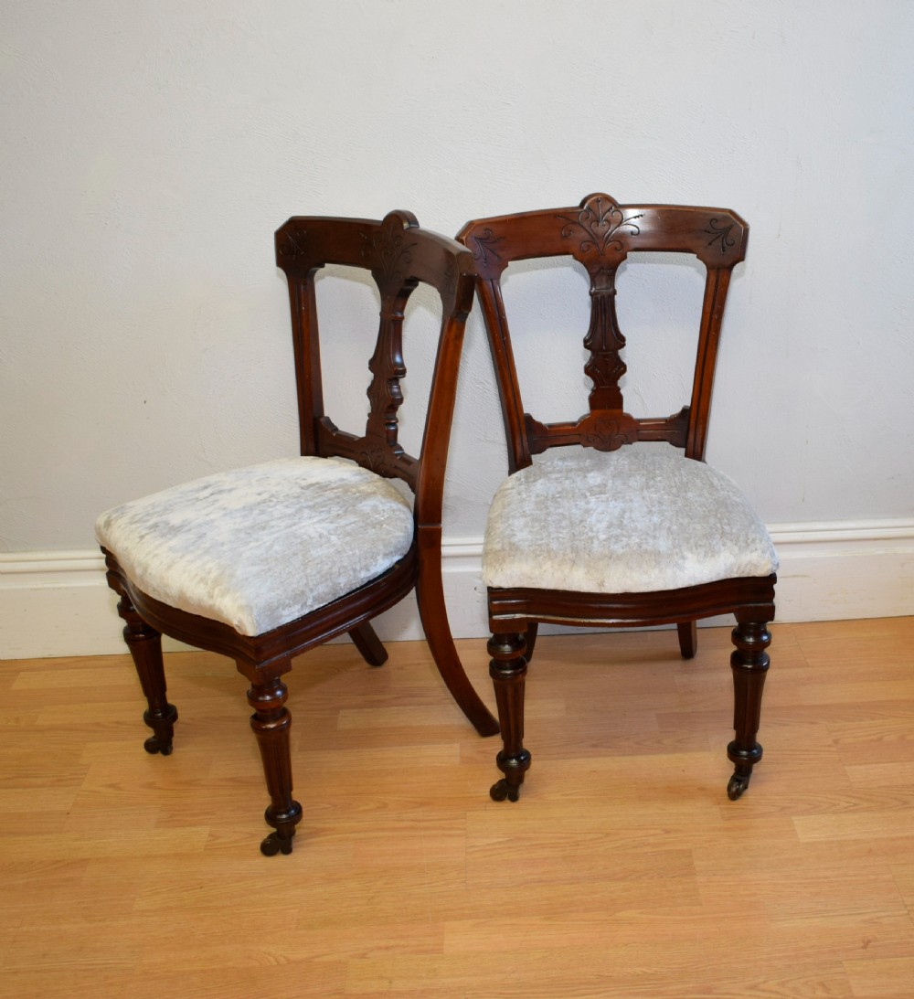4 Late Victorian Dinning Chairs View X