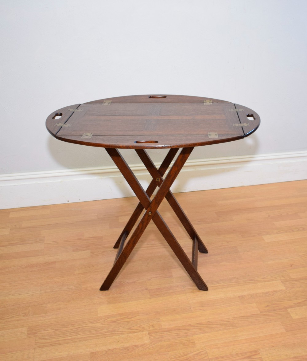 Antique Butlers Tray on Stand View III