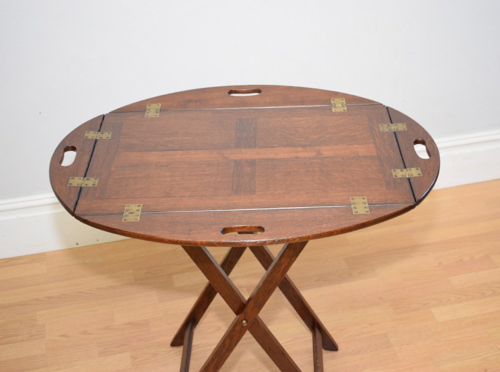 Antique Butlers Tray on Stand View V