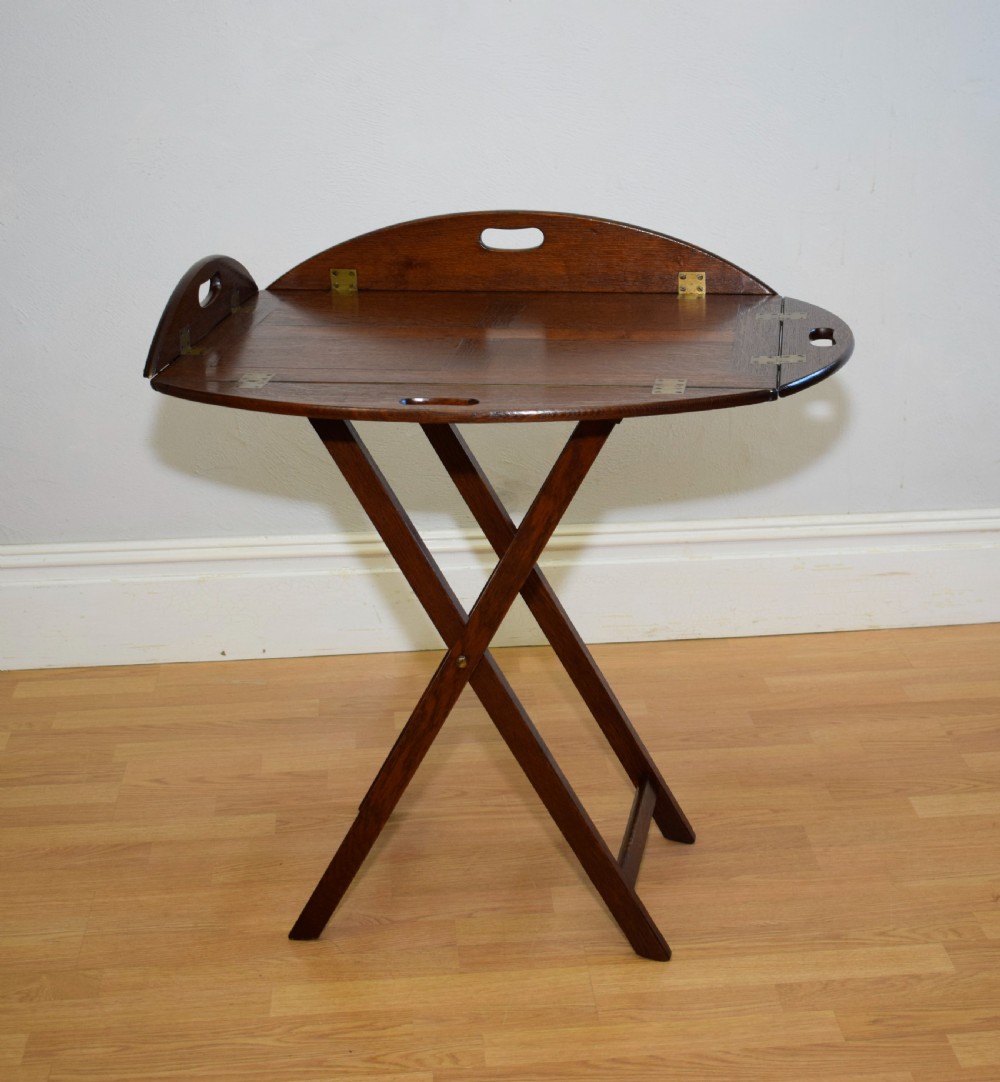 Antique Butlers Tray on Stand View VI