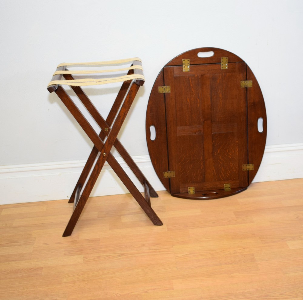 Antique Butlers Tray on Stand View XIII