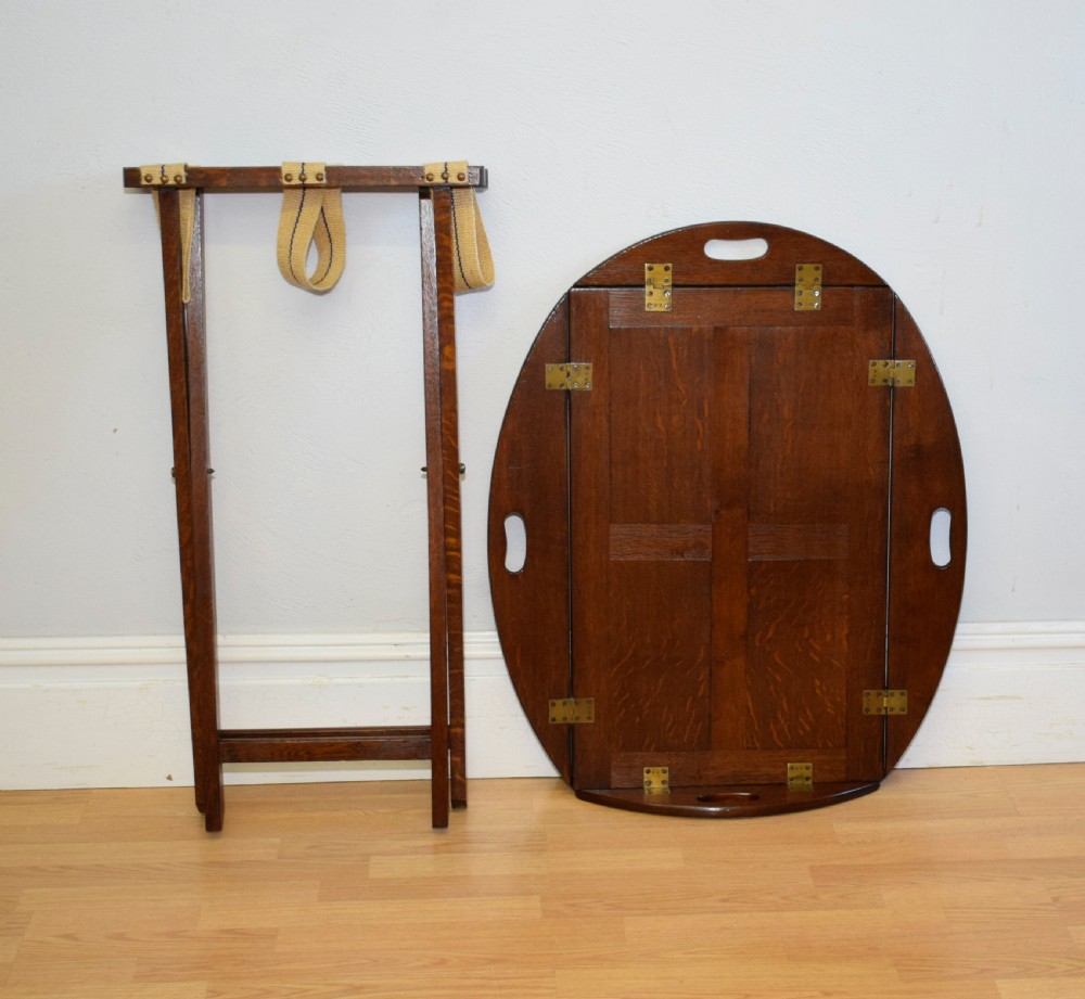 Antique Butlers Tray on Stand View XIV