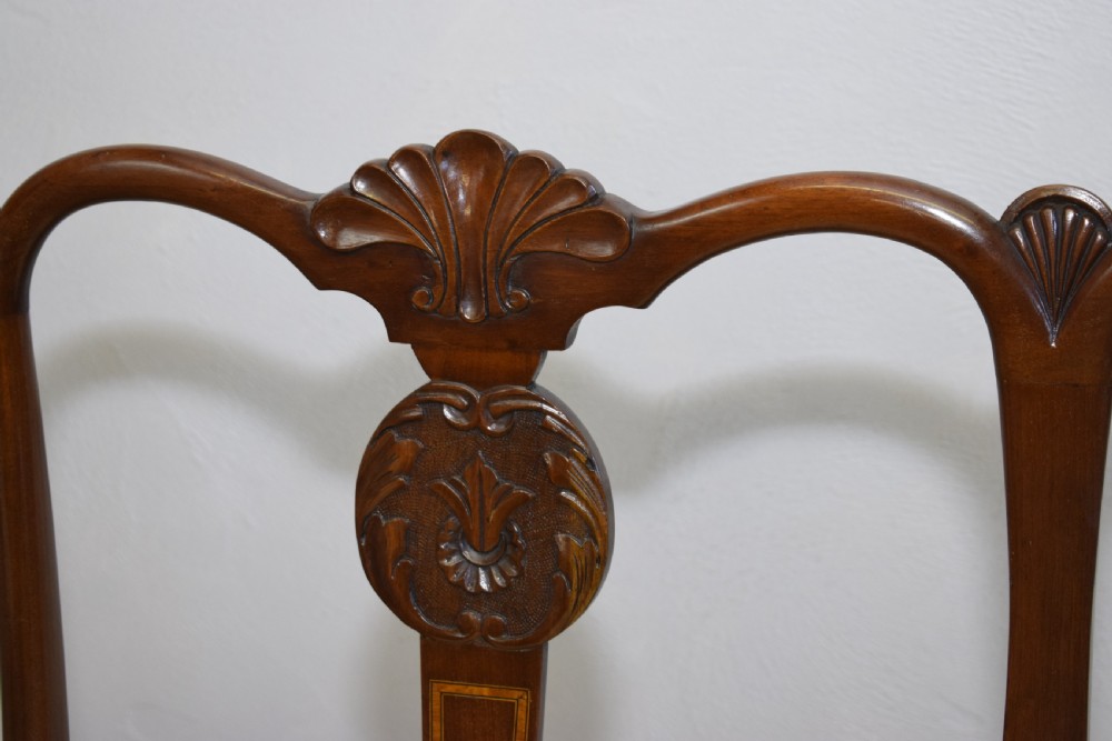 Antique Queen Anne Inlaid Couch View X