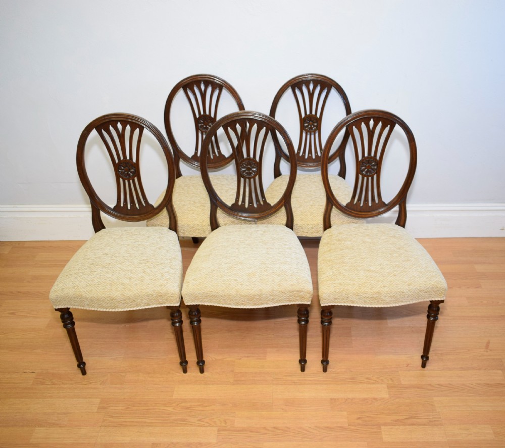  Early 20th Century set of 6 Hepplewhite Dining Chairs View III
