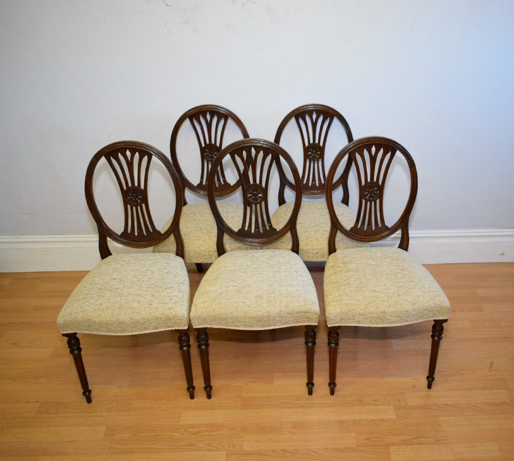  Early 20th Century set of 6 Hepplewhite Dining Chairs View IV