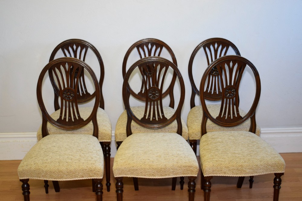 Early 20th Century set of 6 Hepplewhite Dining Chairs View VI
