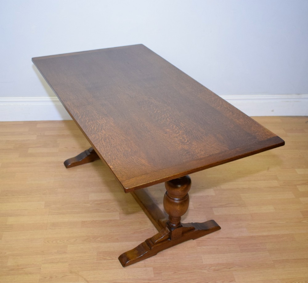 Antique Refectory Oak Table View XI