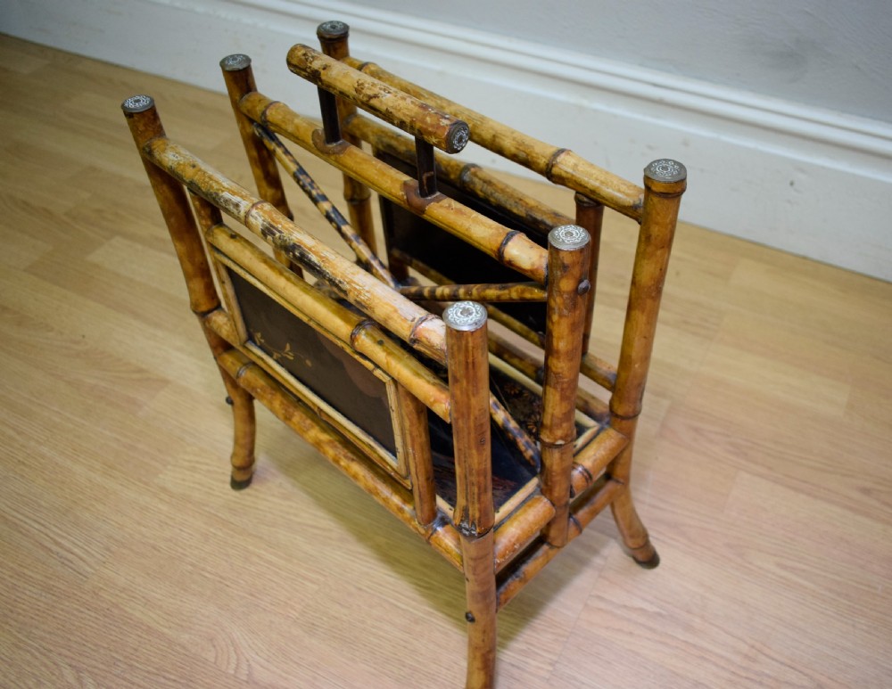 Victorian Bamboo Magazine / Newspaper Rack View IX