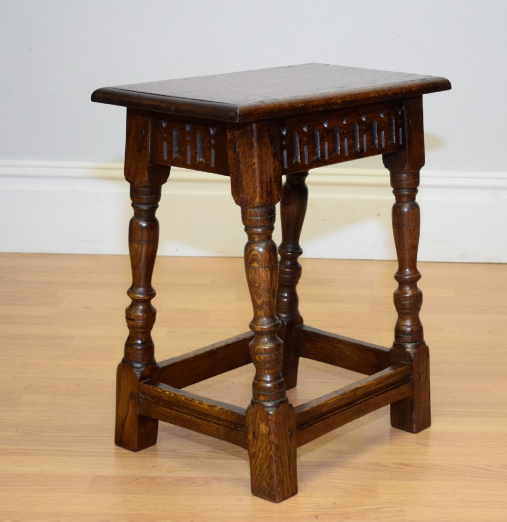 Early 20th Century Oak Joint Stool