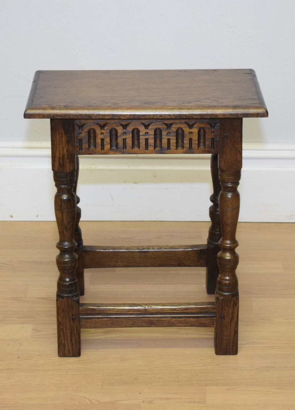 Early 20th Century Oak Joint Stool View VI