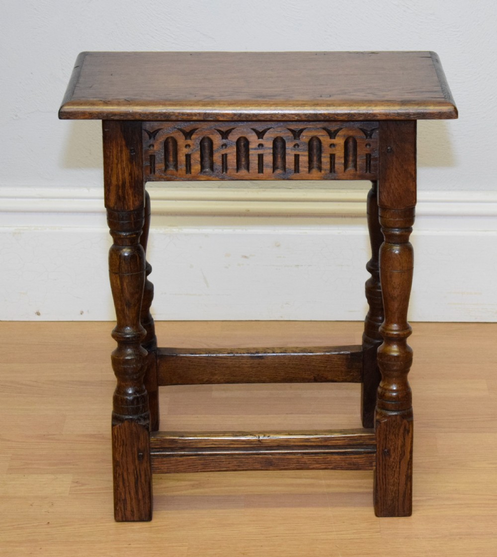 Early 20th Century Oak Joint Stool View VII