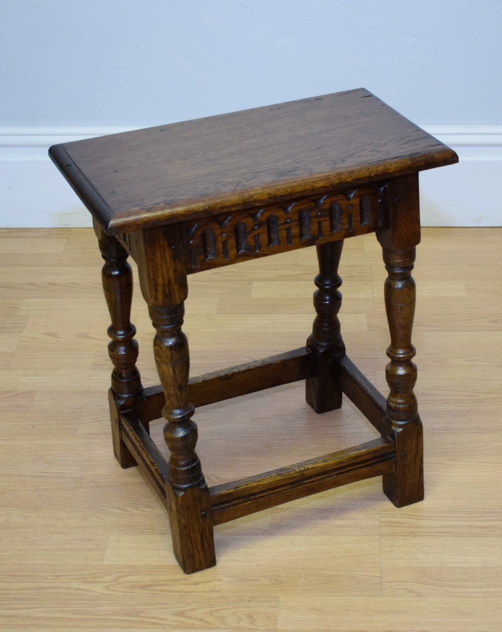 Early 20th Century Oak Joint Stool View XIV