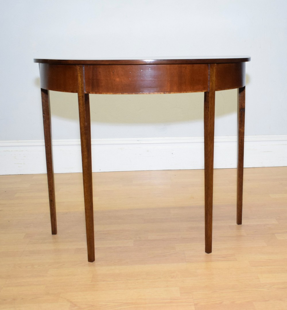 Georgian Demi Lune Table View IX