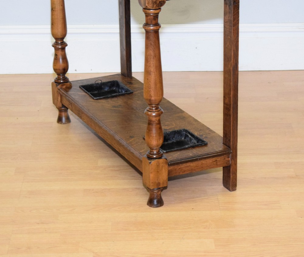 Antique Victorian Carved Oak Hall Stand View XIII