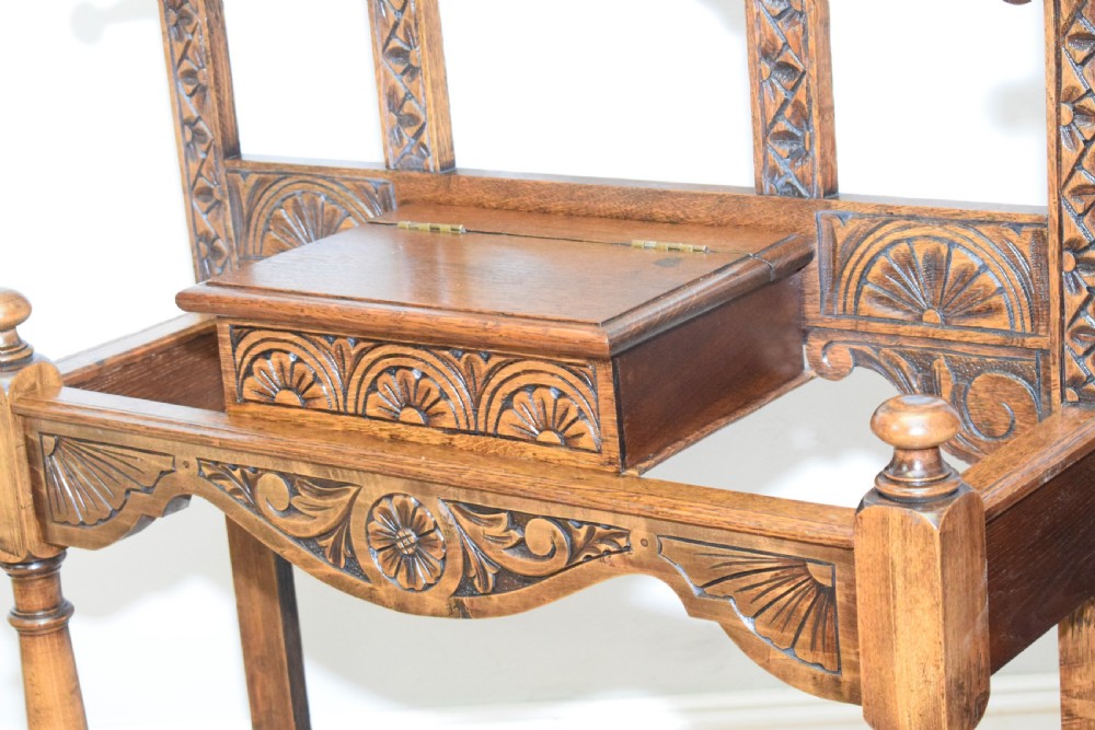Antique Victorian Carved Oak Hall Stand View XVIII