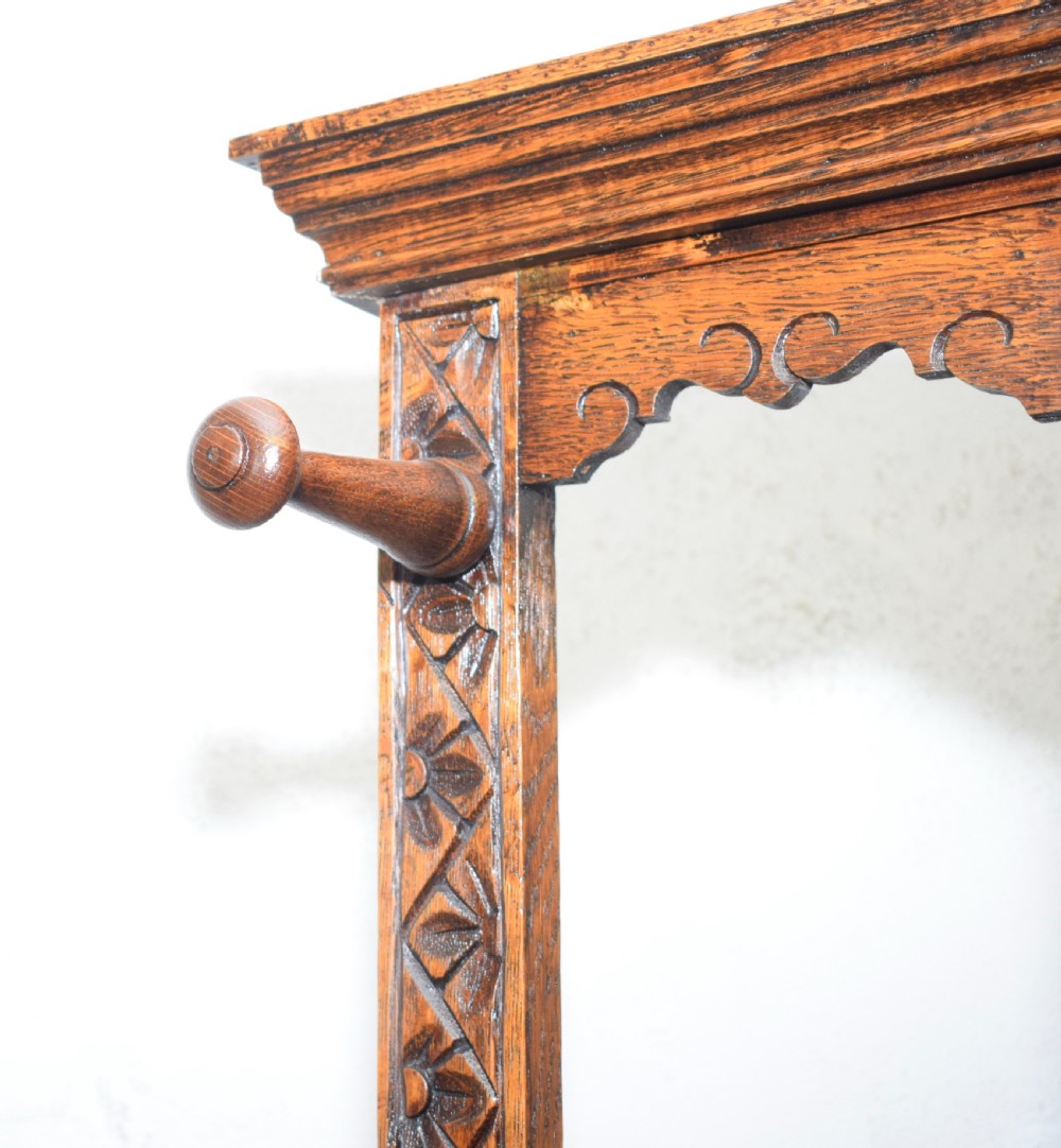 Antique Victorian Carved Oak Hall Stand View XXV