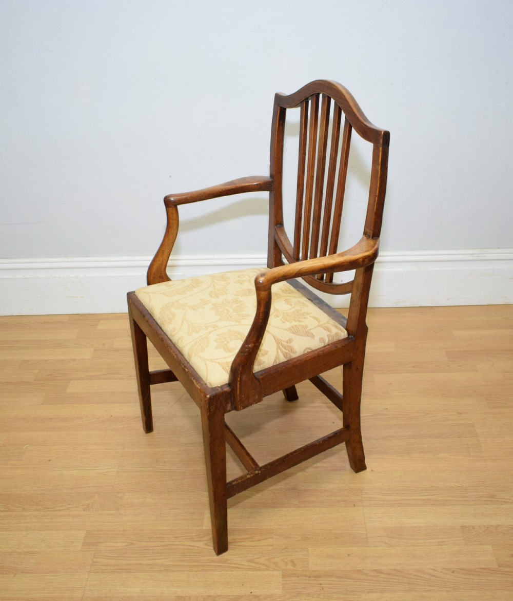 Antique Georgian Fruitwood Armchair  View XII